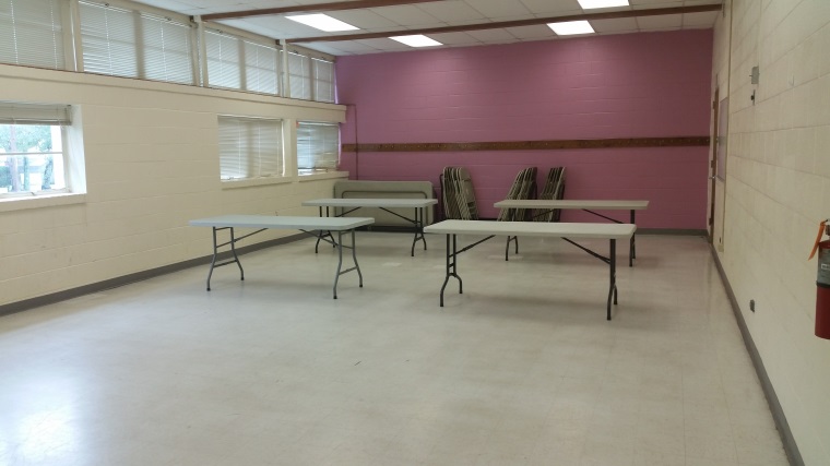 empty room with tables