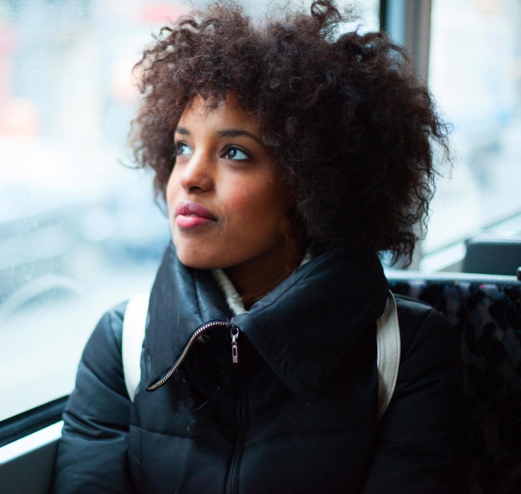 Girl on Bus