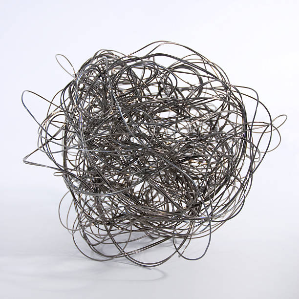 tangled metal wire