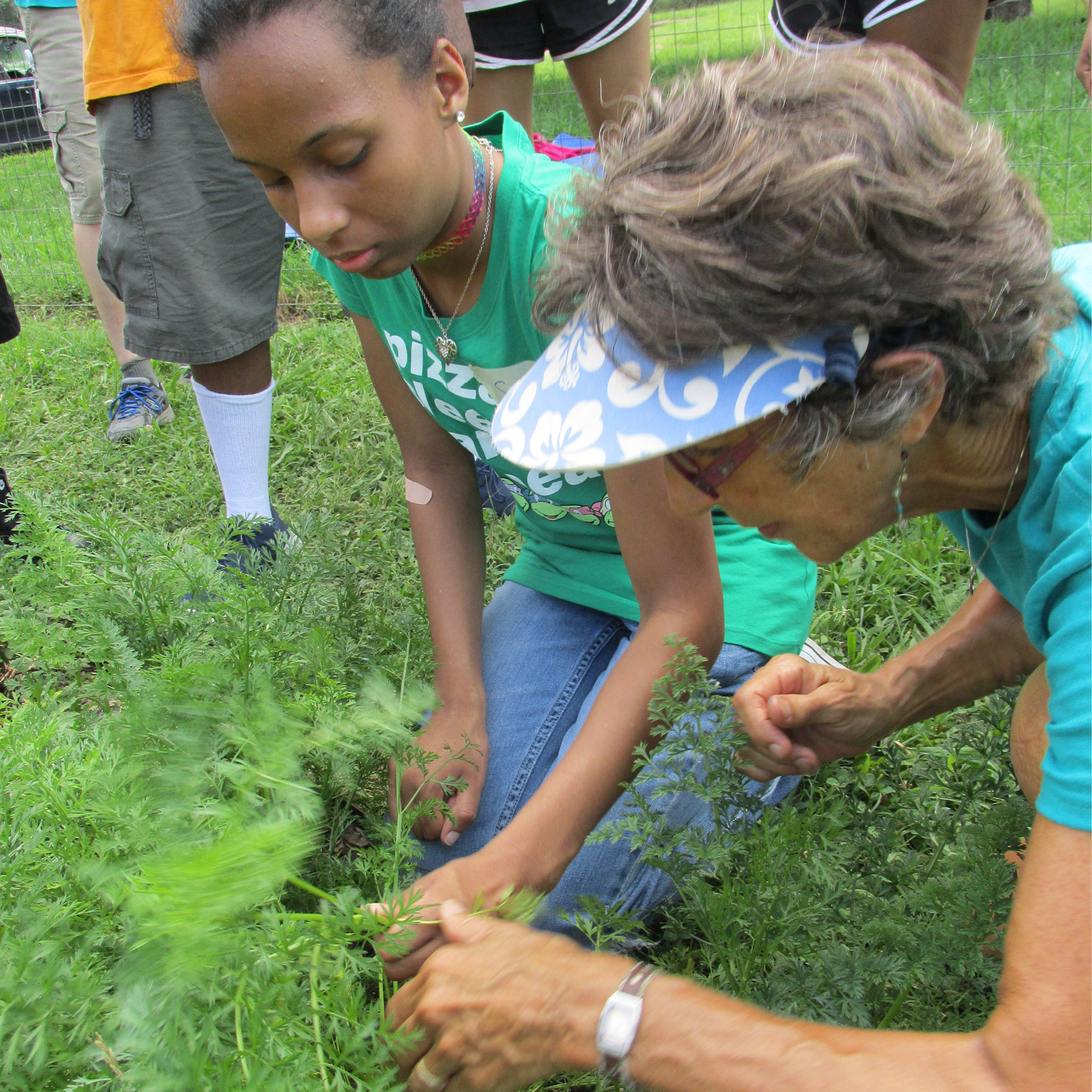 Service Learning Camp kids learn about organic gardening