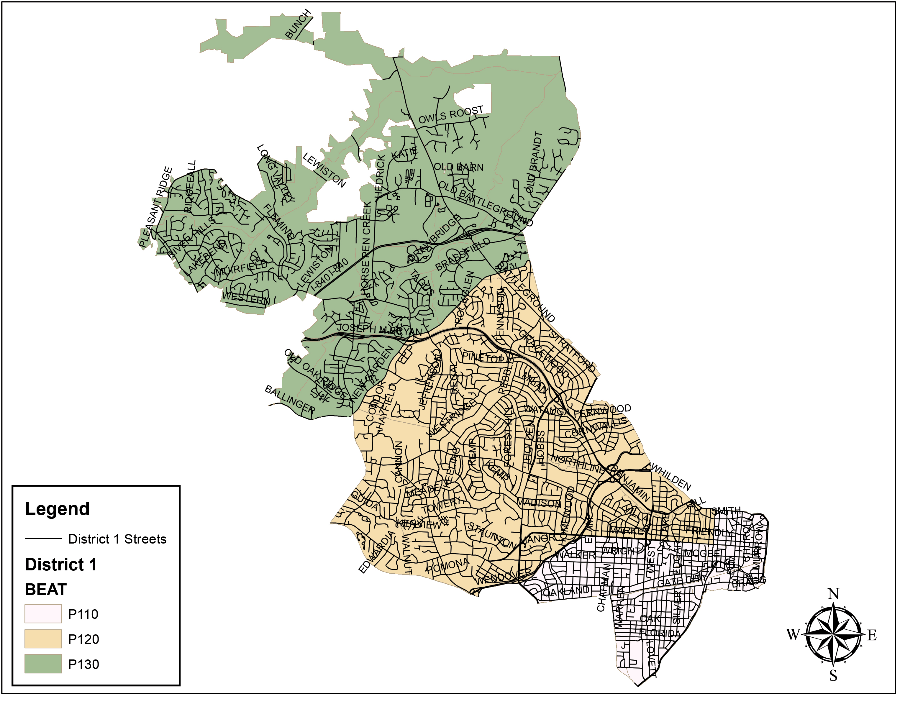 District 1 color map