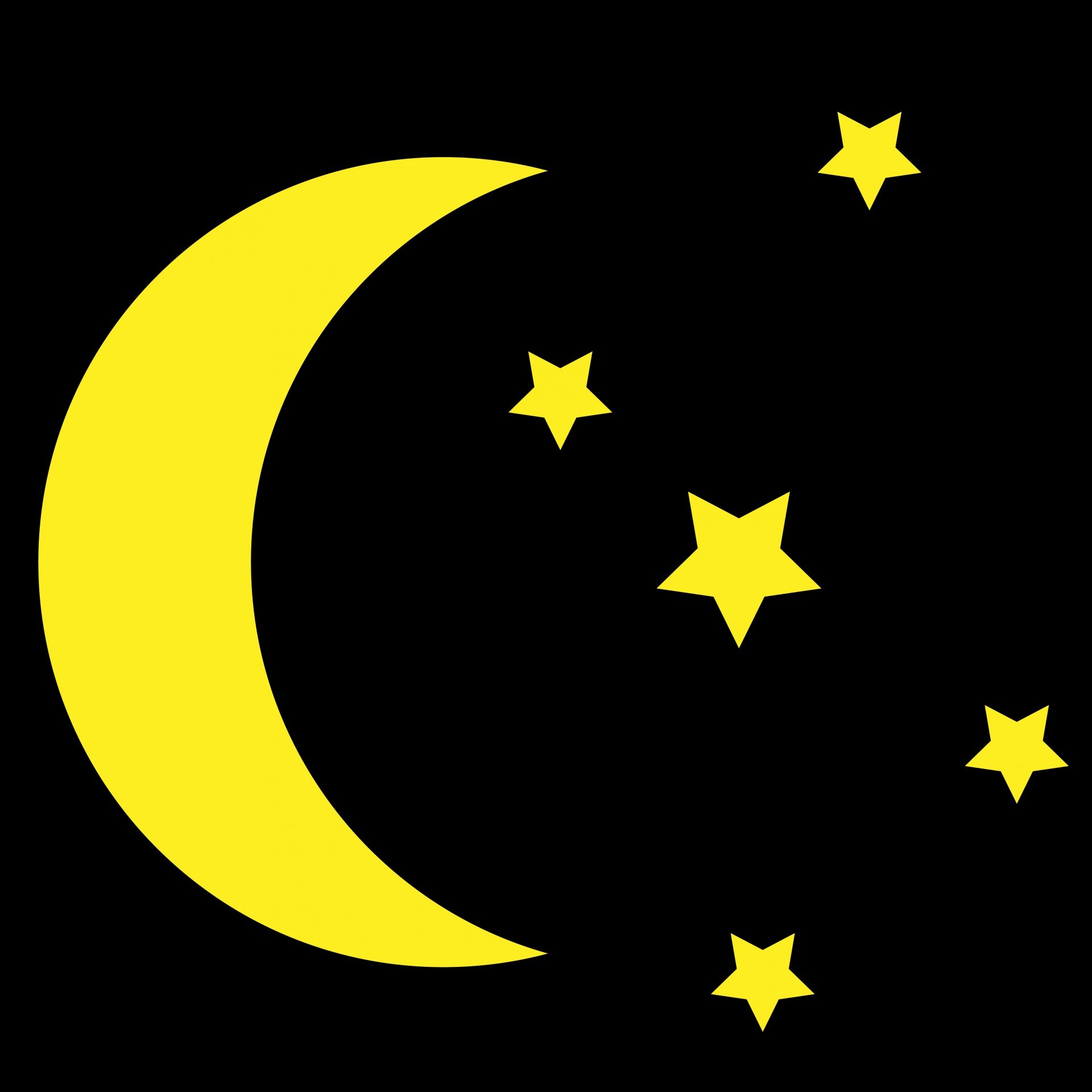 moon and stars