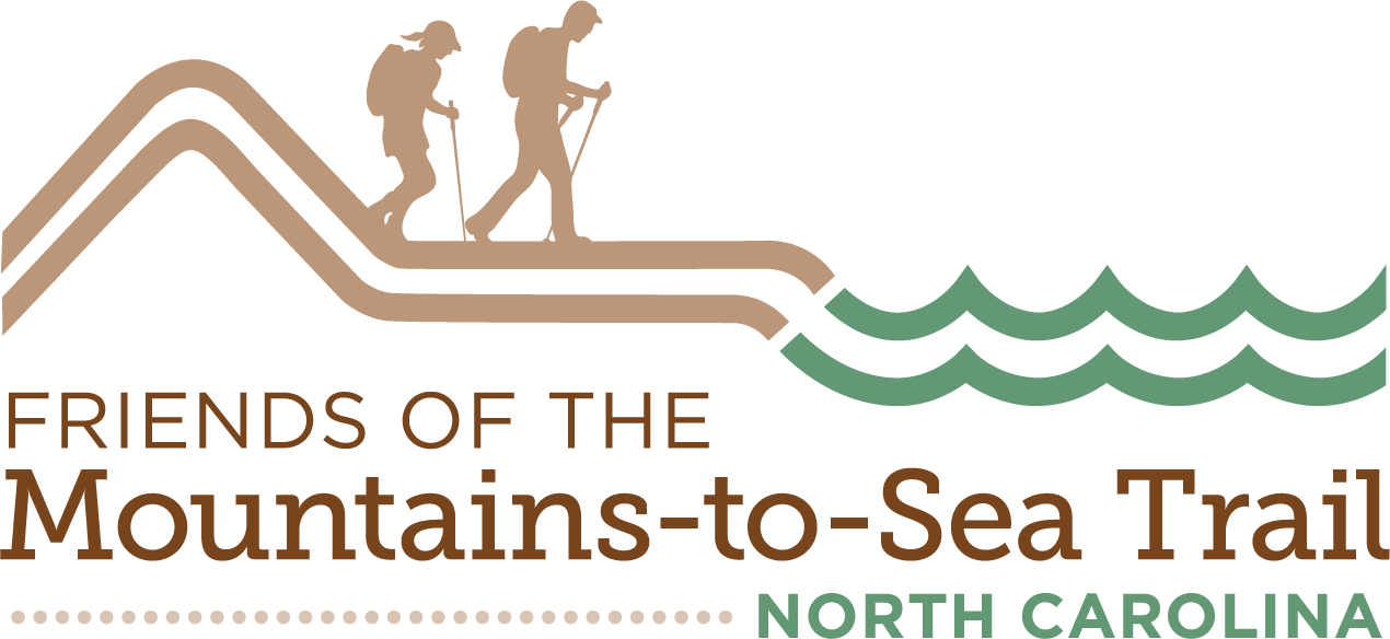 The Friends of the Mountains-to-Sea Trail depicts hikers walking from the mountains to the coast.