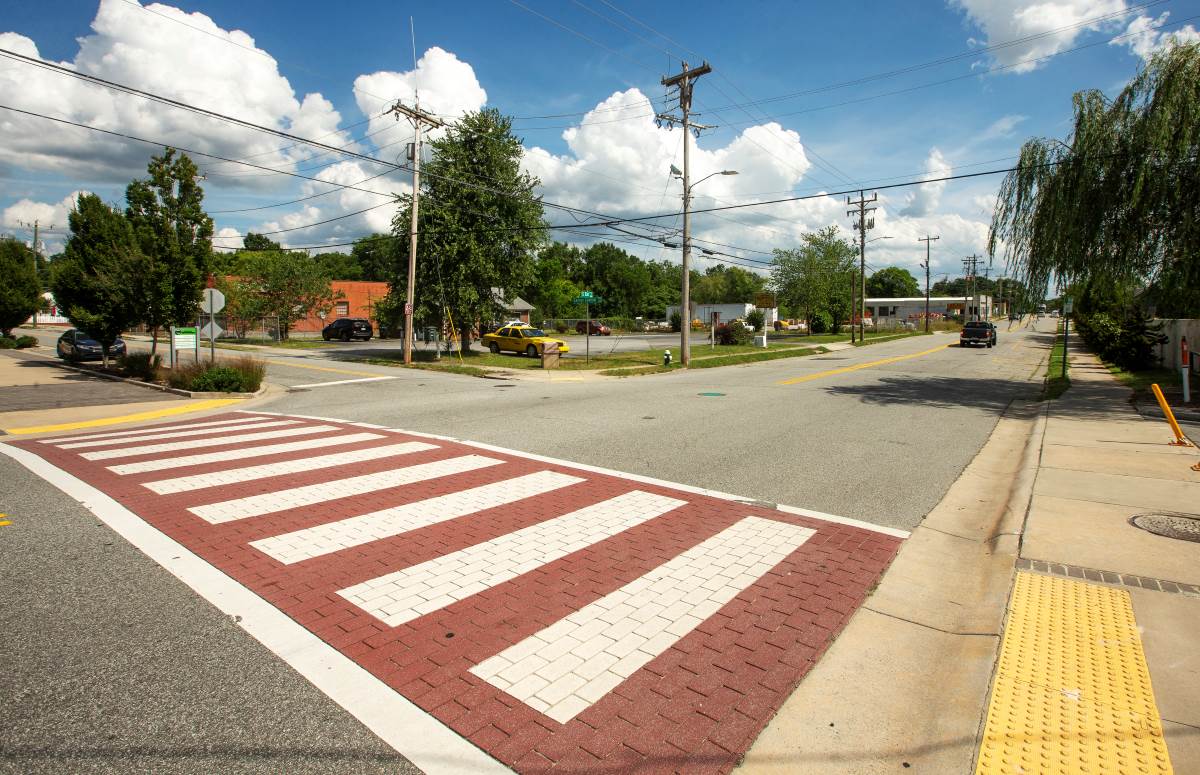 Crosswalk at large street