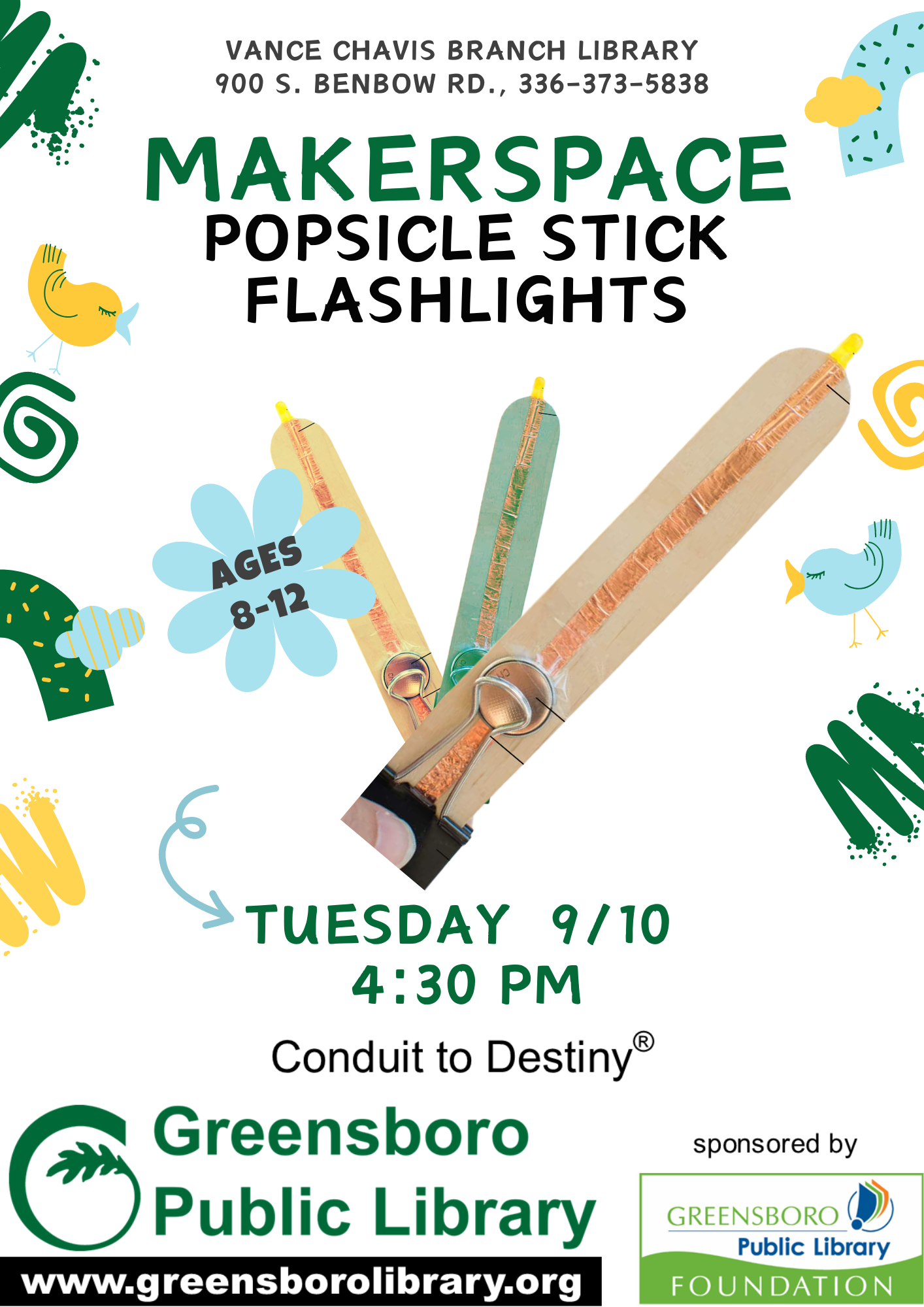 September Popsicle Stick Flashlights