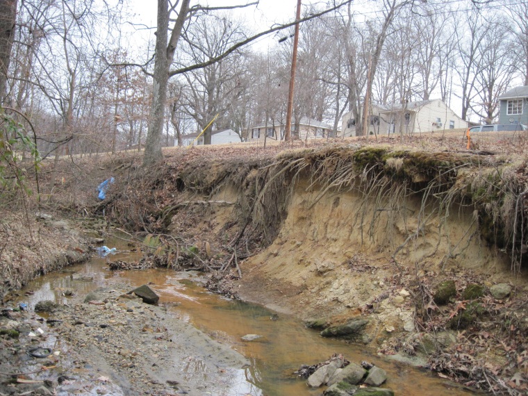 Severe bank erosion